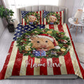 Ohaprints-Quilt-Bed-Set-Pillowcase-Hamster-Wearing-Christmas-Hat-Wreath-Custom-Personalized-Name-Blanket-Bedspread-Bedding-4154-King (90'' x 100'')