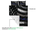 Ohaprints-Quilt-Bed-Set-Pillowcase-Police-Thin-Blue-Line-Us-Flag-Back-The-Blue-Custom-Personalized-Name-Blanket-Bedspread-Bedding-3613-Queen (80'' x 90'')