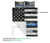 Ohaprints-Quilt-Bed-Set-Pillowcase-Police-Thin-Blue-Line-Us-Flag-Support-Law-Custom-Personalized-Name-Blanket-Bedspread-Bedding-3618-Queen (80&#39;&#39; x 90&#39;&#39;)