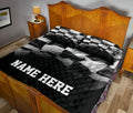 Ohaprints-Quilt-Bed-Set-Pillowcase-Racing-Checkered-Flag-Pattern-Black-White-Custom-Personalized-Name-Blanket-Bedspread-Bedding-3319-King (90'' x 100'')