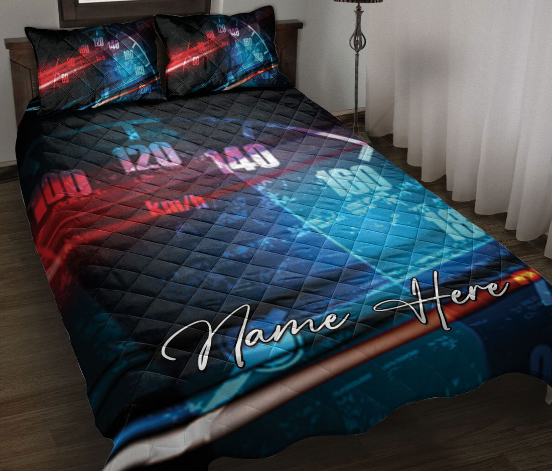 Ohaprints-Quilt-Bed-Set-Pillowcase-Racing-Speed-Abstraction-Racing-Car-Custom-Personalized-Name-Blanket-Bedspread-Bedding-3324-Throw (55'' x 60'')