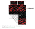 Ohaprints-Quilt-Bed-Set-Pillowcase-Racing-Checkered-Red-And-Black-Pattern-Custom-Personalized-Name-Blanket-Bedspread-Bedding-3342-Queen (80'' x 90'')