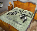 Ohaprints-Quilt-Bed-Set-Pillowcase-Racing-Checkered-Flags-Old-Paper-Style-Custom-Personalized-Name-Blanket-Bedspread-Bedding-3344-King (90'' x 100'')