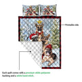 Ohaprints-Quilt-Bed-Set-Pillowcase-German-Shepherd-Christmas-Tree-With-Santa-Hat-Snowflake-Red-Blanket-Bedspread-Bedding-3844-Queen (80'' x 90'')