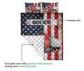 Ohaprints-Quilt-Bed-Set-Pillowcase-Red-Trucker-Us-Flag-Truck-Driver-Gift-Custom-Personalized-Name-Blanket-Bedspread-Bedding-3581-Queen (80'' x 90'')