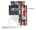 Ohaprints-Quilt-Bed-Set-Pillowcase-Black-Trucker-Us-Flag-Truck-Driver-Gift-Custom-Personalized-Name-Blanket-Bedspread-Bedding-3584-Queen (80'' x 90'')