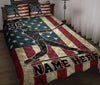 Ohaprints-Quilt-Bed-Set-Pillowcase-Baseball-Player-Batter-American-Flag-Vintage-Custom-Personalized-Name-Blanket-Bedspread-Bedding-3182-Throw (55&#39;&#39; x 60&#39;&#39;)