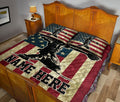 Ohaprints-Quilt-Bed-Set-Pillowcase-Baseball-Player-Catcher-American-Flag-Vintage-Custom-Personalized-Name-Blanket-Bedspread-Bedding-3183-King (90'' x 100'')