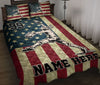 Ohaprints-Quilt-Bed-Set-Pillowcase-Softball-Player-Pitcher-American-Flag-Vintage-Custom-Personalized-Name-Blanket-Bedspread-Bedding-3079-Throw (55&#39;&#39; x 60&#39;&#39;)