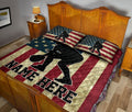 Ohaprints-Quilt-Bed-Set-Pillowcase-Softball-Player-Catcher-American-Flag-Vintage-Custom-Personalized-Name-Blanket-Bedspread-Bedding-3081-King (90'' x 100'')