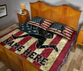 Ohaprints-Quilt-Bed-Set-Pillowcase-American-Football-Player-Position-Us-Flag-Vintage-Custom-Personalized-Name-Blanket-Bedspread-Bedding-3134-King (90'' x 100'')