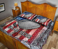 Ohaprints-Quilt-Bed-Set-Pillowcase-American-Football-Ball-American-Flag-Crack-Metal-Custom-Personalized-Name-Blanket-Bedspread-Bedding-3137-King (90'' x 100'')