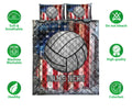 Ohaprints-Quilt-Bed-Set-Pillowcase-Volleyball-Ball-American-Flag-Crack-Metal-Custom-Personalized-Name-Blanket-Bedspread-Bedding-3422-Double (70'' x 80'')