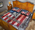 Ohaprints-Quilt-Bed-Set-Pillowcase-Electrician-Lineman-American-Flag-Crack-Custom-Personalized-Name-Blanket-Bedspread-Bedding-3738-King (90'' x 100'')
