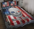 Ohaprints-Quilt-Bed-Set-Pillowcase-Skull-American-Flag-Crack-Metal-Unique-Gift-Custom-Personalized-Name-Blanket-Bedspread-Bedding-3685-Throw (55'' x 60'')