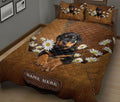 Ohaprints-Quilt-Bed-Set-Pillowcase-Rottweiler-Puppy-Rottweiler-Puppies-Dog-Daisy-Flower-Custom-Personalized-Name-Blanket-Bedspread-Bedding-873-King (90'' x 100'')