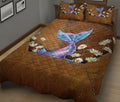 Ohaprints-Quilt-Bed-Set-Pillowcase-Beautiful-Mermaid-Under-Sea-With-Daisy-Flower-Blanket-Bedspread-Bedding-875-King (90'' x 100'')