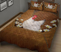 Ohaprints-Quilt-Bed-Set-Pillowcase-Chicken-With-Daisy-Flower-Blanket-Bedspread-Bedding-1455-King (90'' x 100'')