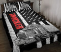 Ohaprints-Quilt-Bed-Set-Pillowcase-Truck-Trucker-Truck-Driver-American-Flag-Custom-Personalized-Name-Blanket-Bedspread-Bedding-3504-Throw (55'' x 60'')