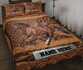 Ohaprints-Quilt-Bed-Set-Pillowcase-Horse-Sculpture-Wood-Pattern-Unique-Gifts-Custom-Personalized-Name-Blanket-Bedspread-Bedding-3621-Throw (55'' x 60'')