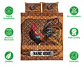 Ohaprints-Quilt-Bed-Set-Pillowcase-Chicken-Rooster-Sculpture-Wood-Pattern-Gift-Custom-Personalized-Name-Blanket-Bedspread-Bedding-3600-Double (70'' x 80'')