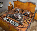 Ohaprints-Quilt-Bed-Set-Pillowcase-Pitbull-Dog-Sculpture-Wood-Pattern-Gift-Custom-Personalized-Name-Blanket-Bedspread-Bedding-3733-King (90'' x 100'')