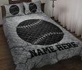 Ohaprints-Quilt-Bed-Set-Pillowcase-Softball-Ball-Crack-Gray-Pattern-Custom-Personalized-Name-Blanket-Bedspread-Bedding-3098-Throw (55'' x 60'')