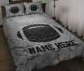 Ohaprints-Quilt-Bed-Set-Pillowcase-American-Football-Ball-Crack-Gray-Pattern-Custom-Personalized-Name-Blanket-Bedspread-Bedding-3139-Throw (55'' x 60'')