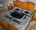 Ohaprints-Quilt-Bed-Set-Pillowcase-American-Football-Ball-Crack-Gray-Pattern-Custom-Personalized-Name-Blanket-Bedspread-Bedding-3139-King (90'' x 100'')