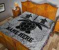 Ohaprints-Quilt-Bed-Set-Pillowcase-Turtle-Crack-Gray-Pattern-Unique-Gifts-Custom-Personalized-Name-Blanket-Bedspread-Bedding-3676-King (90'' x 100'')