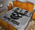 Ohaprints-Quilt-Bed-Set-Pillowcase-Skull-Crack-Gray-Pattern-Unique-Gifts-Custom-Personalized-Name-Blanket-Bedspread-Bedding-3686-King (90'' x 100'')