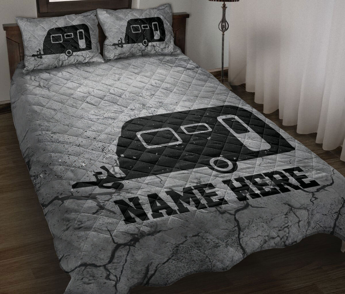 Ohaprints-Quilt-Bed-Set-Pillowcase-Camping-Camper-Crack-Gray-Unique-Gifts-Custom-Personalized-Name-Blanket-Bedspread-Bedding-3700-Throw (55'' x 60'')