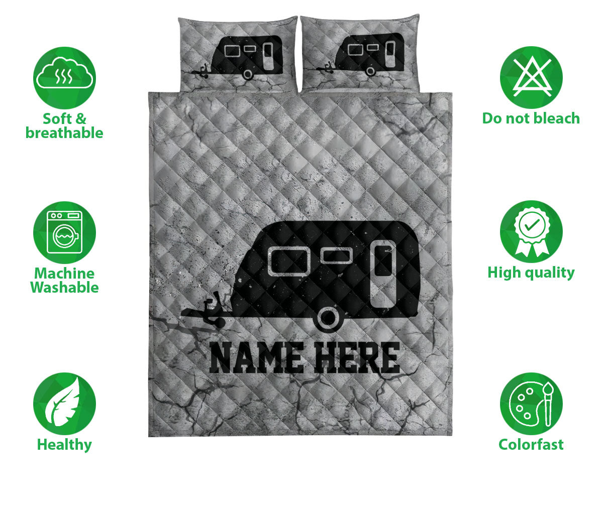 Ohaprints-Quilt-Bed-Set-Pillowcase-Camping-Camper-Crack-Gray-Unique-Gifts-Custom-Personalized-Name-Blanket-Bedspread-Bedding-3700-Double (70'' x 80'')