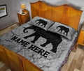 Ohaprints-Quilt-Bed-Set-Pillowcase-Elephant-Crack-Gray-Pattern-Unique-Gifts-Custom-Personalized-Name-Blanket-Bedspread-Bedding-3671-King (90'' x 100'')