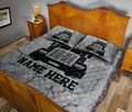 Ohaprints-Quilt-Bed-Set-Pillowcase-Trucker-Truck-Driver-Crack-Gray-Gift-Custom-Personalized-Name-Blanket-Bedspread-Bedding-3587-King (90'' x 100'')