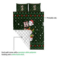 Ohaprints-Quilt-Bed-Set-Pillowcase-Ho-Ho-Ho-Baseball-Santa-Hat-Christmas-Snowflake-Ugly-Pattern-Blanket-Bedspread-Bedding-3807-Queen (80'' x 90'')