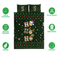 Ohaprints-Quilt-Bed-Set-Pillowcase-Ho-Ho-Ho-Volleyball-Santa-Hat-Christmas-Snowflake-Ugly-Pattern-Blanket-Bedspread-Bedding-3810-Double (70'' x 80'')