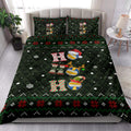 Ohaprints-Quilt-Bed-Set-Pillowcase-Ho-Ho-Ho-Volleyball-Santa-Hat-Christmas-Snowflake-Ugly-Pattern-Blanket-Bedspread-Bedding-3810-King (90'' x 100'')