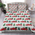 Ohaprints-Quilt-Bed-Set-Pillowcase-Old-Red-Truck-Christmas-Tree-Pine-Tree-Winter-Holiday-Blanket-Bedspread-Bedding-3813-King (90'' x 100'')