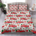 Ohaprints-Quilt-Bed-Set-Pillowcase-Christmas-Red-Truck-Pine-Trees-Winter-Holiday-Snowy-Tree-Forest-Blanket-Bedspread-Bedding-3815-King (90'' x 100'')