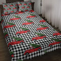 Ohaprints-Quilt-Bed-Set-Pillowcase-Christmas-Red-Truck-Pine-Trees-Buffalo-Plaid-Winter-Holiday-Blanket-Bedspread-Bedding-3817-Throw (55'' x 60'')