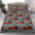 Ohaprints-Quilt-Bed-Set-Pillowcase-Christmas-Red-Truck-Pine-Trees-Buffalo-Plaid-Winter-Holiday-Blanket-Bedspread-Bedding-3817-King (90'' x 100'')