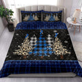 Ohaprints-Quilt-Bed-Set-Pillowcase-Diabetes-Awareness-Christmas-Tree-Snowflake-Blue-Ribbon-Blanket-Bedspread-Bedding-3835-King (90'' x 100'')