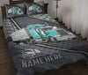 Ohaprints-Quilt-Bed-Set-Pillowcase-Cyan-Truck-Driver-Trucker-Silver-Metal-Custom-Personalized-Name-Blanket-Bedspread-Bedding-3533-Throw (55&#39;&#39; x 60&#39;&#39;)