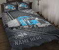 Ohaprints-Quilt-Bed-Set-Pillowcase-Blue-Trucker-Truck-Driver-Silver-Metal-Custom-Personalized-Name-Blanket-Bedspread-Bedding-3588-Throw (55'' x 60'')