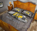 Ohaprints-Quilt-Bed-Set-Pillowcase-Yellow-Truck-Brown-Pattern-Trucker-Driver-Custom-Personalized-Name-Blanket-Bedspread-Bedding-3539-King (90'' x 100'')