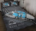 Ohaprints-Quilt-Bed-Set-Pillowcase-Blue-Royal-Truck-Gray-Metal-Trucker-Driver-Custom-Personalized-Name-Blanket-Bedspread-Bedding-3555-Throw (55'' x 60'')