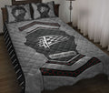 Ohaprints-Quilt-Bed-Set-Pillowcase-Racing-Checkered-Flag-Carbon-Metal-Silver-Custom-Personalized-Name-Blanket-Bedspread-Bedding-3353-Throw (55'' x 60'')