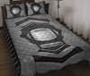 Ohaprints-Quilt-Bed-Set-Pillowcase-American-Football-Carbon-Stone-Metal-Silver-Custom-Personalized-Name-Blanket-Bedspread-Bedding-3150-Throw (55&#39;&#39; x 60&#39;&#39;)