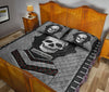 Ohaprints-Quilt-Bed-Set-Pillowcase-Skull-Carbon-Stone-Metal-Silver-Custom-Personalized-Name-Blanket-Bedspread-Bedding-3689-King (90&#39;&#39; x 100&#39;&#39;)